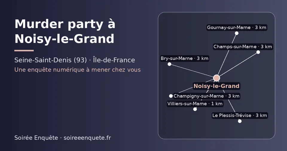 Carte schématique : Noisy-le-Grand et les communes voisines présentées sur ce site (Villiers-sur-Marne, Bry-sur-Marne, Champigny-sur-Marne, Le Plessis-Trévise, Champs-sur-Marne, Gournay-sur-Marne)